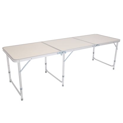 6ft Silver Outdoor Folding Table Aluminum Alloy Rectangular  50kg - Image 9