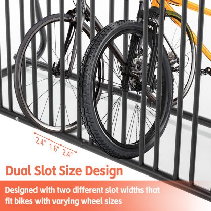 Bike Heavy-Duty Outdoor Bike Rack - Double-Sided Steel Storage Stand For Garages, Yards & Shops - Easy Assembly - Image 7