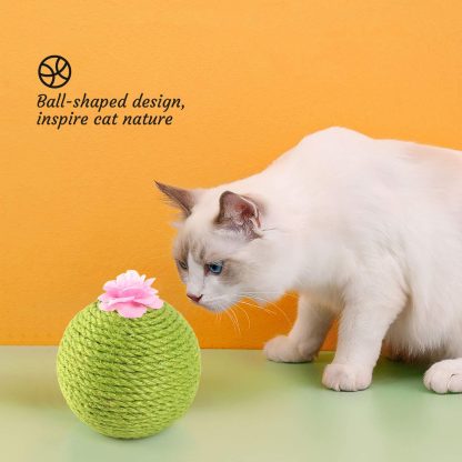 Interactive Tumbler Cactus Cat Scratcher Ball Catnip Toys Natural Sisal Scraper Tree Tower For Cat Indoor Play Hunting Exercise - Image 4