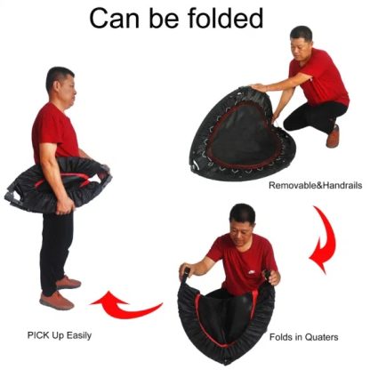 40 Inch Mini Exercise Trampoline For Adults Or Kids Indoor Fitness Rebounder Trampoline With Safety Pad Max. Load 300LBS - Image 2