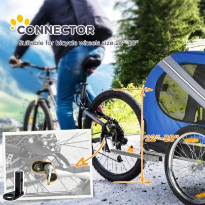 Aosom Dog Bike Trailer Pet Cart Bicycle Wagon Cargo Carrier Attachment For Travel With 3 Entrances Large Wheels For Off-Road & Mesh Screen - Image 2