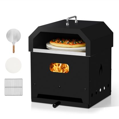2 in 1 Charcoal Grill with Pizza making Hood pizza stone and pizza peel accessories - Image 8