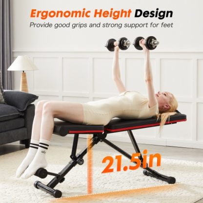 Weight Bench Adjustable Workout Bench For Home Gym, Foldable Bench Press For Full Body Exercise And Strength Training, 795LBS Capacity Incline Decline Sit Up Benches - Image 5