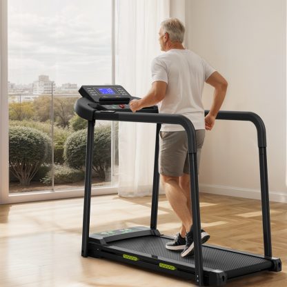 Walking Pad Treadmill For Senior, Foldable Exercise Treadmill With Stable And Safe Structural Design, Large LED Display For Elderly, Long Handrail For Balance, 300 Lbs Capacity - Image 6