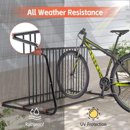 Bike Heavy-Duty Outdoor Bike Rack - Double-Sided Steel Storage Stand For Garages, Yards & Shops - Easy Assembly - Image 9