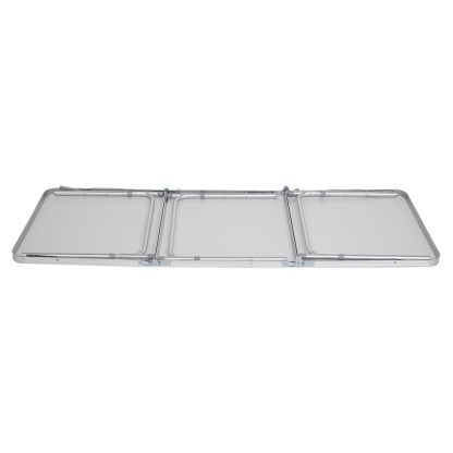 6ft Silver Outdoor Folding Table Aluminum Alloy Rectangular  50kg - Image 3