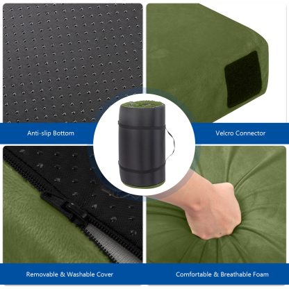 75x30x2.5in, Memory Foam, Army Green, Camping Mattress With Storage Bag - Image 8