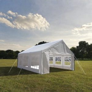 20x20 Feet Party Tent Heavy Duty Marquee Canopy Outdoor Wedding Tent Carport Events Shelter Tent For Parties BBQ With Storgae Carry Bags