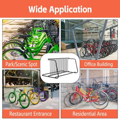 Bike Heavy-Duty Outdoor Bike Rack - Double-Sided Steel Storage Stand For Garages, Yards & Shops - Easy Assembly - Image 5
