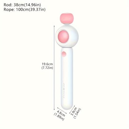 Cat Teaser Stick, Retractable Cat Wand With Replacement Head, Cat Feather Toy, Cat Interactive Toy For Indoor Cats For Relief Boredom And Exercise - Image 6