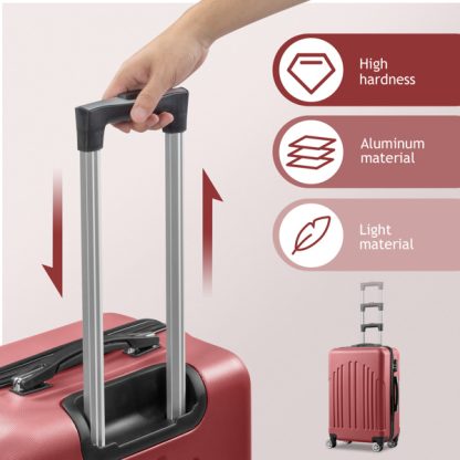 Set of 4 Curved Vertical Stripe Trolley Case 16in 20in 24in 28in ABS Aluminum Alloy Tie Rod - Image 9