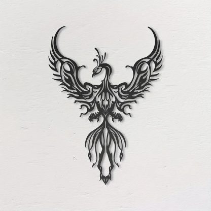 Metal Phoenix Design Hanging Wrought Iron Silhouette Wall Decorations - Image 5