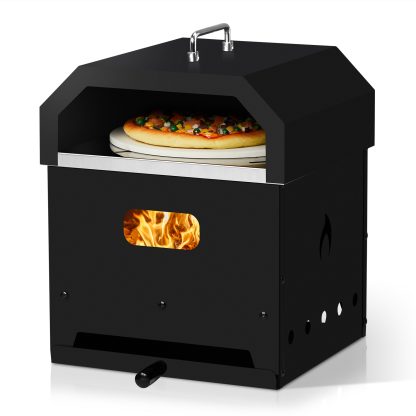 2 in 1 Charcoal Grill with Pizza making Hood pizza stone and pizza peel accessories - Image 2