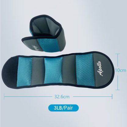 AW-3 Ankle Weights For Men And Women 1 Pair Of Wrist And Leg Weights For Yoga, Walking, Aerobics Gymwhite Icon - Image 2