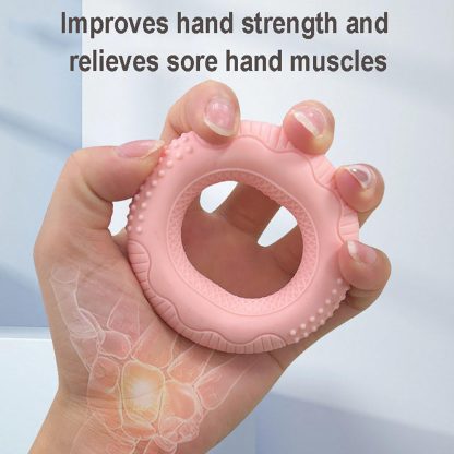 Silicone Adjustable Hand Grip Arm Strength Exercise Gripping Ring Fitness Gym Finger Forearm Trainer Carpal Expander Hand Grip Strengthener Silicone Rings Fingers Forearms Exercises Grip Trainer - Image 6