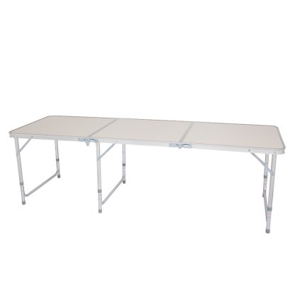 6ft Silver Outdoor Folding Table Aluminum Alloy Rectangular  50kg - Image 5