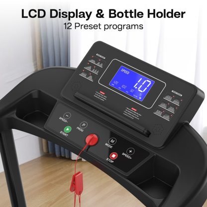 Walking Pad Treadmill For Senior, Foldable Exercise Treadmill With Stable And Safe Structural Design, Large LED Display For Elderly, Long Handrail For Balance, 300 Lbs Capacity - Image 3